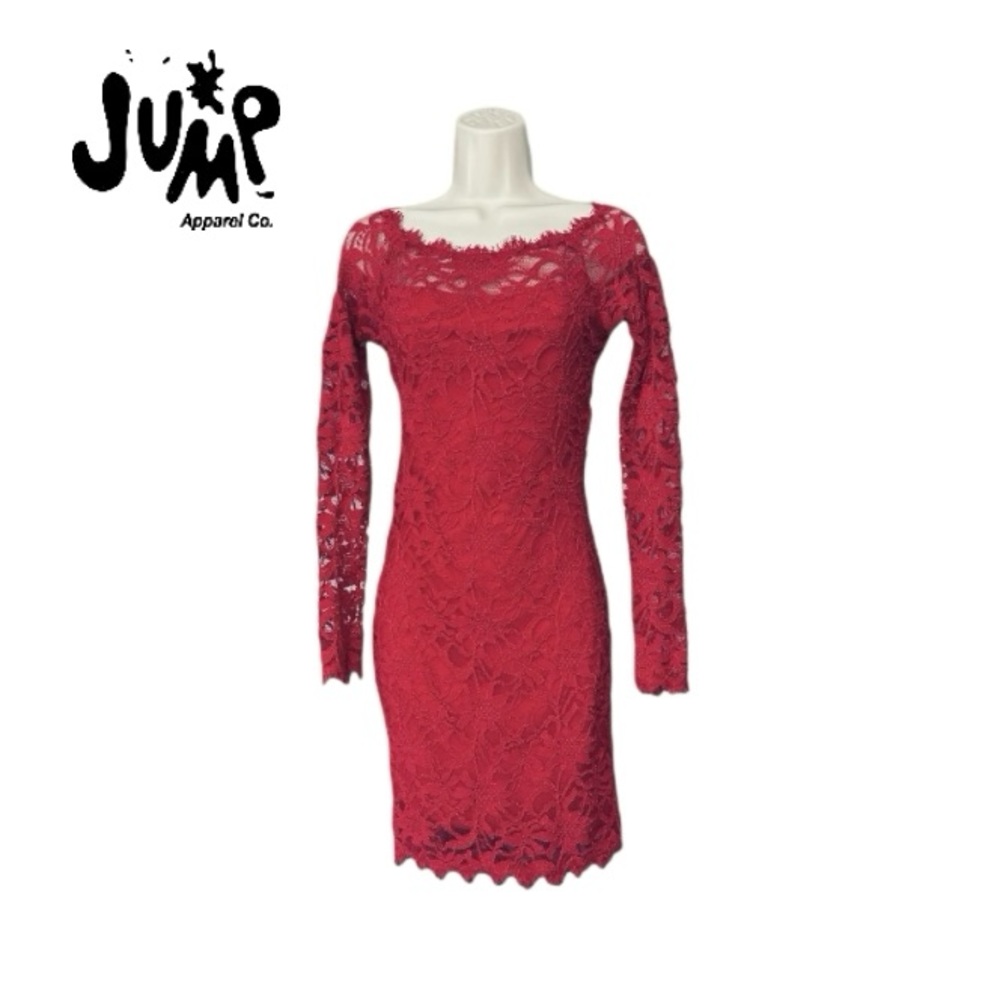 Jump Red Lace Dress Size Small